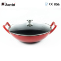 wholesale pre-seasoned nonstick Enamel cookware set Chinese cast iron wok